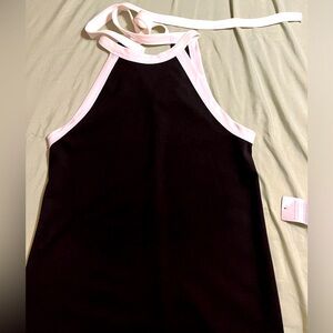 The Vanity Room Sleeveless Tie-Neck Shift Dress - Size Medium